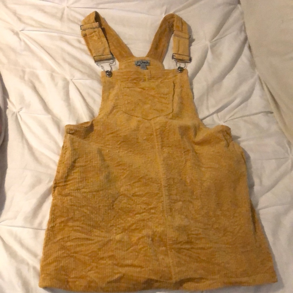 Yellow overall dress